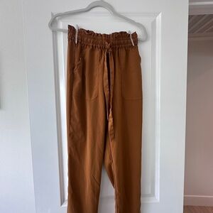 Zara Brown Drawstring SlackPants
